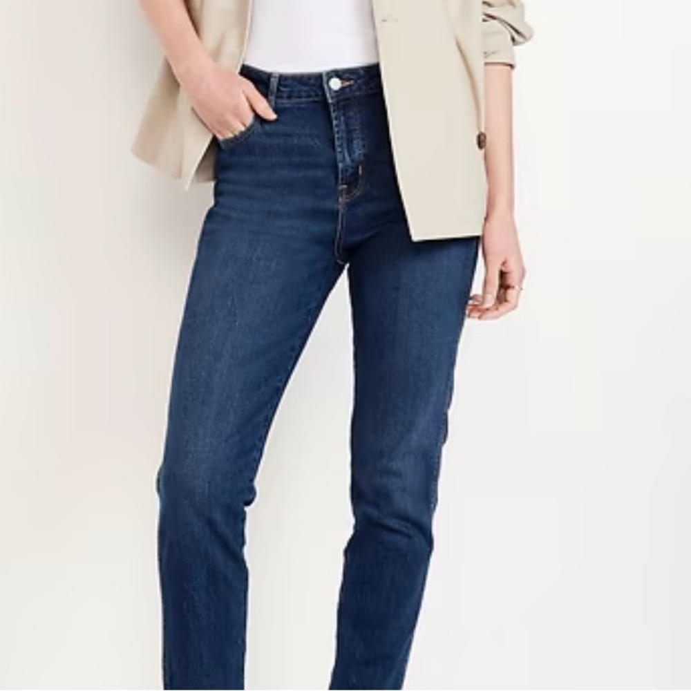 Old Navy Dark Wash High-Rise Vintage Slim Petite Jeans